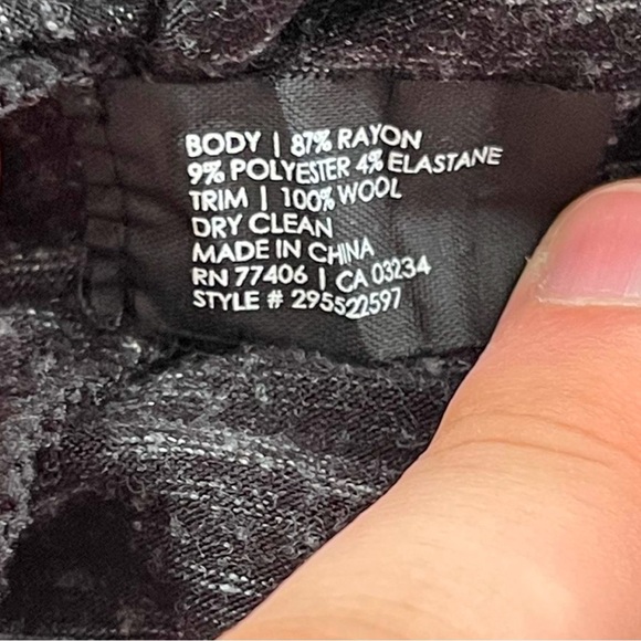 Women Club Monaco Sweater Black wool Dolman Sleeve Breathable V-Neck Medium - Picture 5 of 6